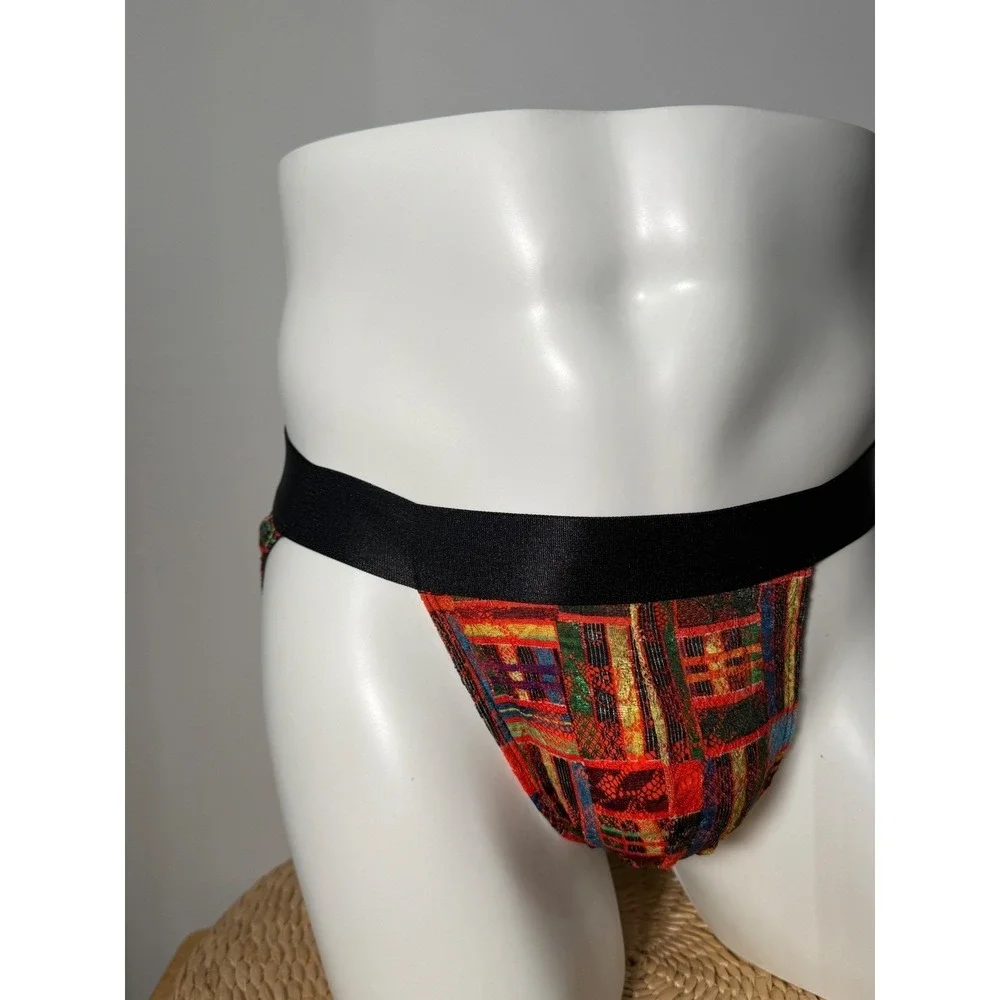 Cosabella Never Say Never Lace Sports Brief Bold Patchwork Print size XL‎